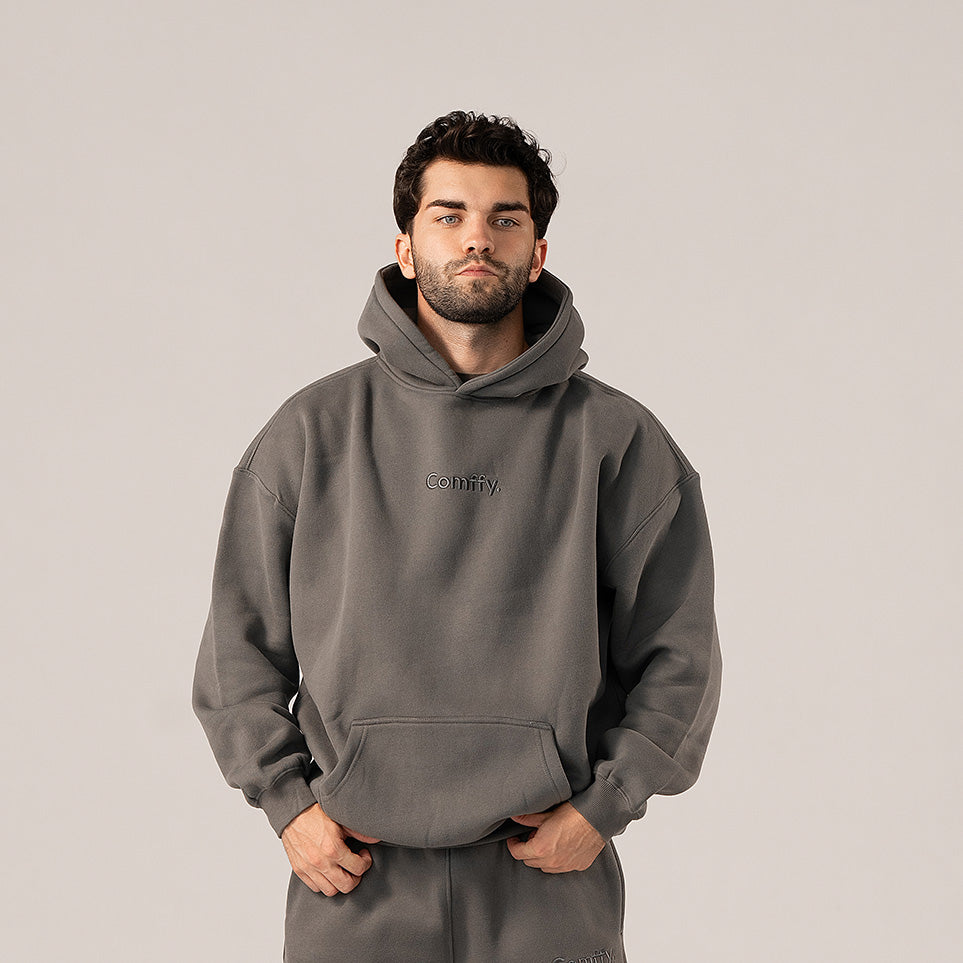 Mikina s kapucí - grafitová