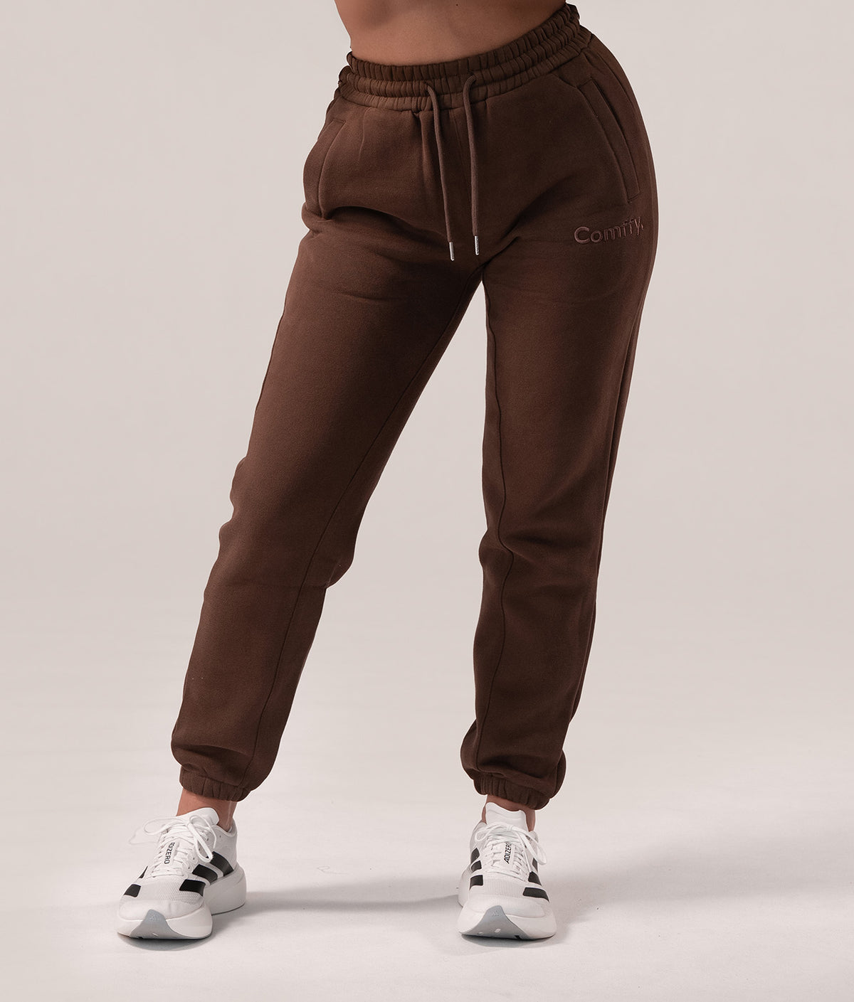 Teplákové soupravy se stahovacími šňůrkami - čokoládové