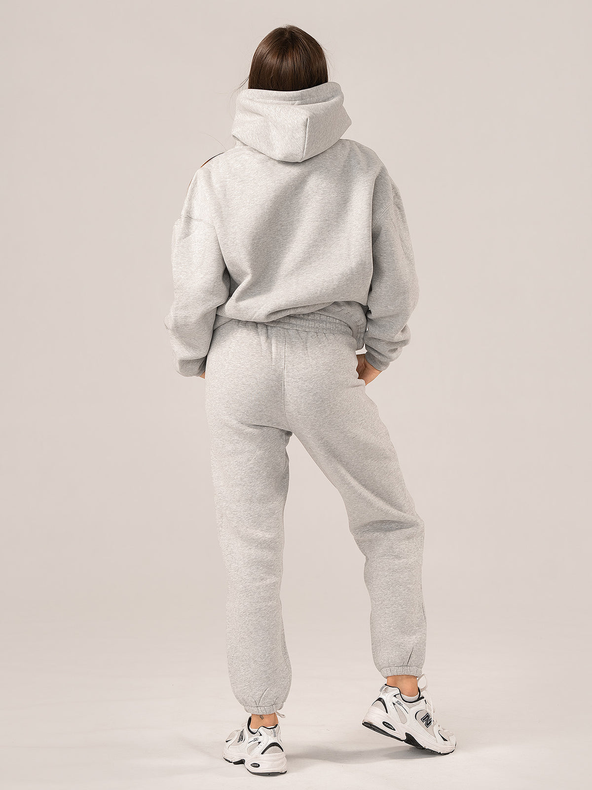 Mikina s kapucí - šedá