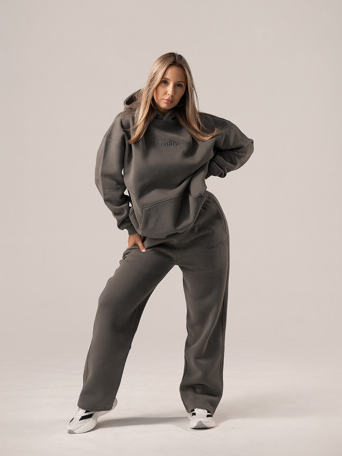 Mikina s kapucí - grafitová