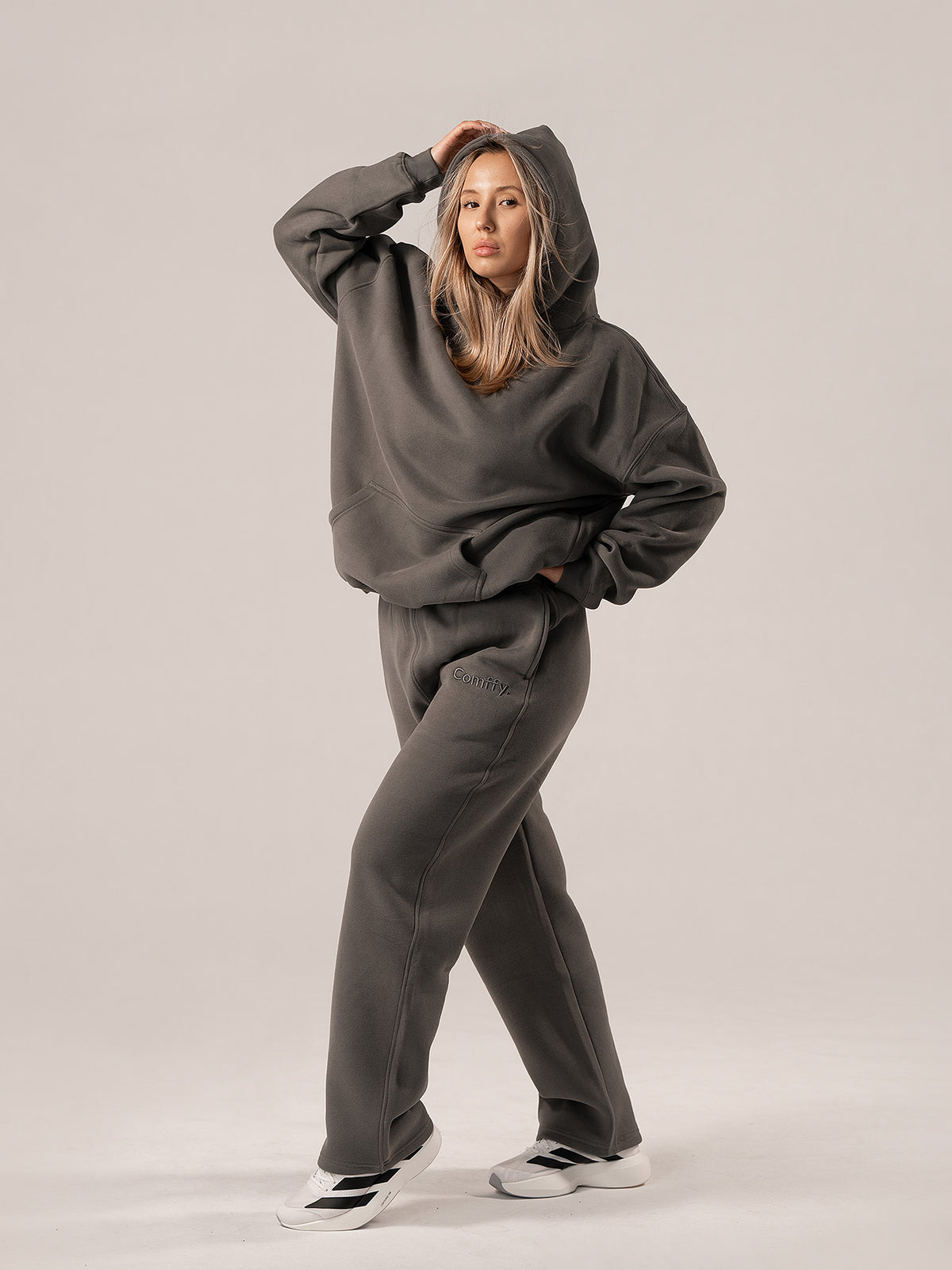 Mikina s kapucí - grafitová