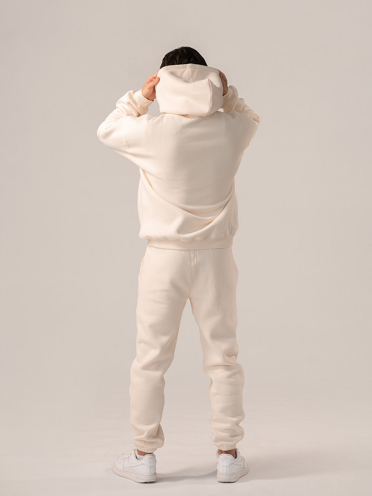 Teplákové soupravy se stahovacími šňůrkami - vanilkové